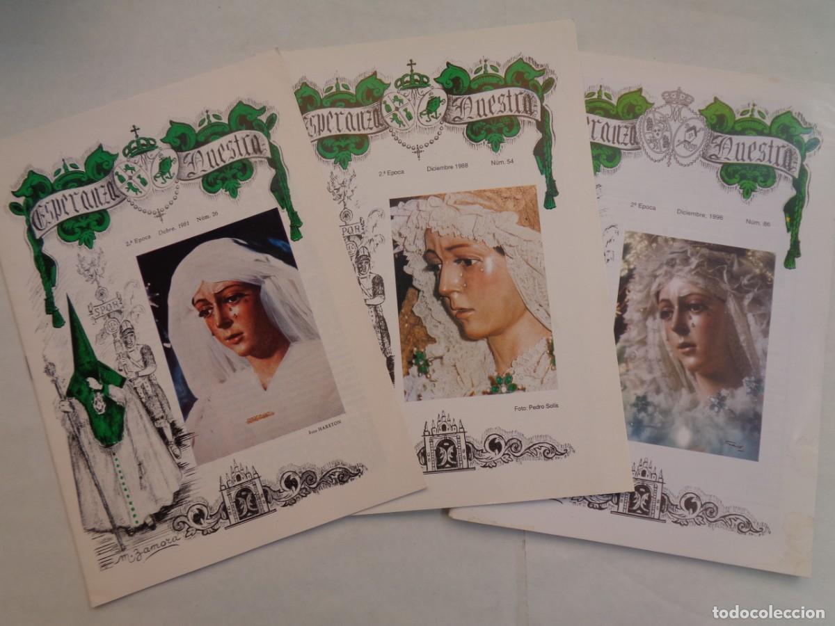 Collectionnisme de Revues et Journaux: SEMANA SANTA DE SEVILLA - HDAD. ESPERANZA MACARENA : LOTE 3 BOLETINES DE 1981, 88 Y 96