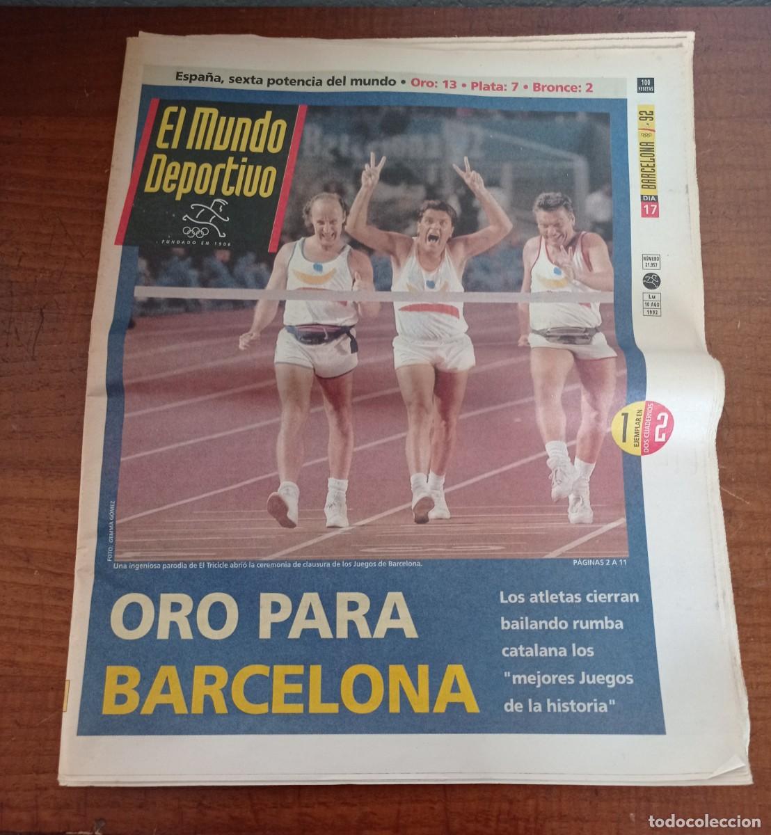 Coleccionismo de revistas y peri&oacute;dicos: EL MUNDO DEPORTIVO-OLIMPIADAS BARCELONA 92- LUNES 10 DE AGOSTO DE 1992.PERI&Oacute;DICO CON 64 PAG