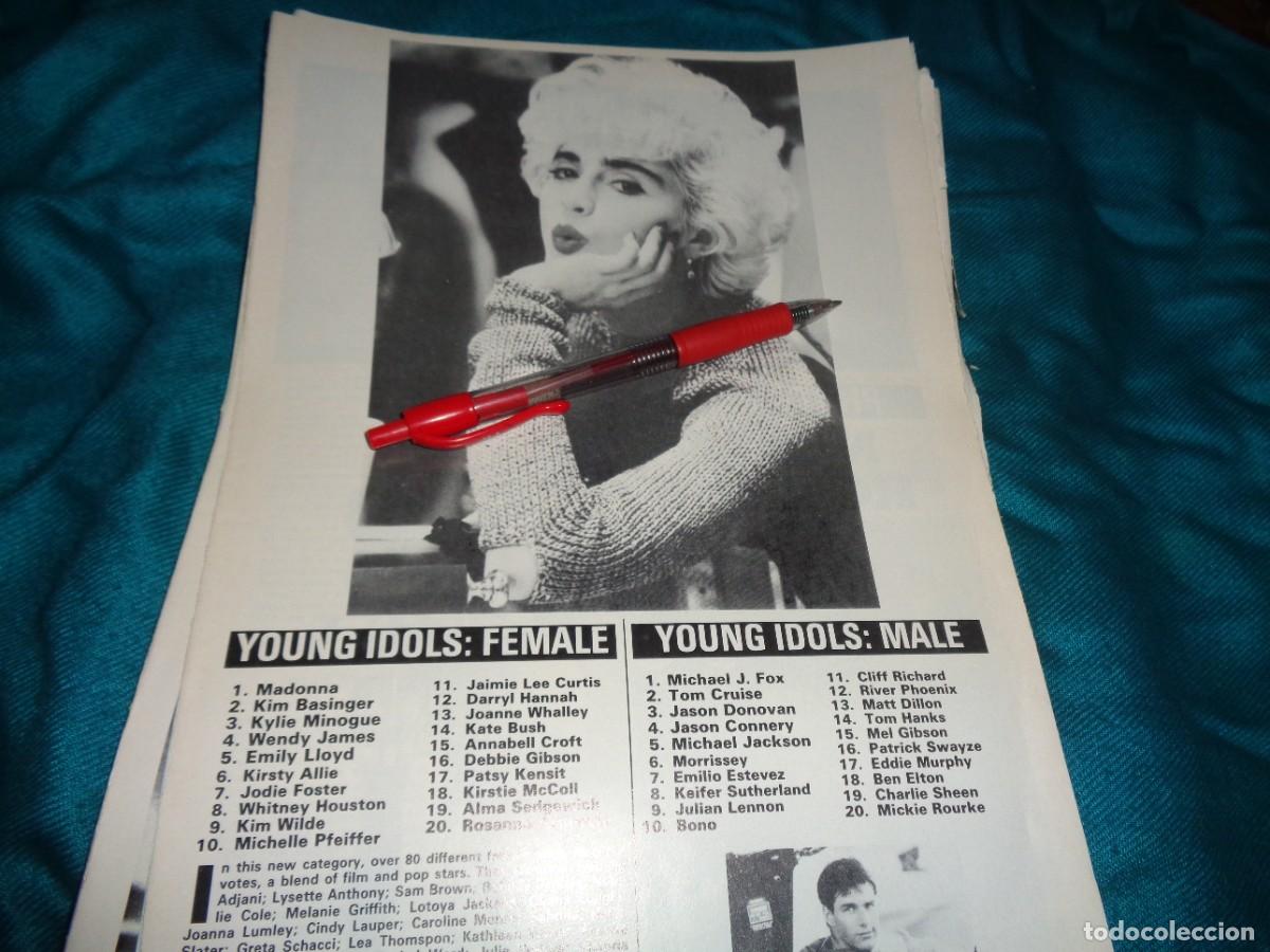 Coleccionismo de Revistas y Peri&oacute;dicos: RECORTE : MADONNA. IDOLS, OCTOBER 1989 ( EN INGLES)