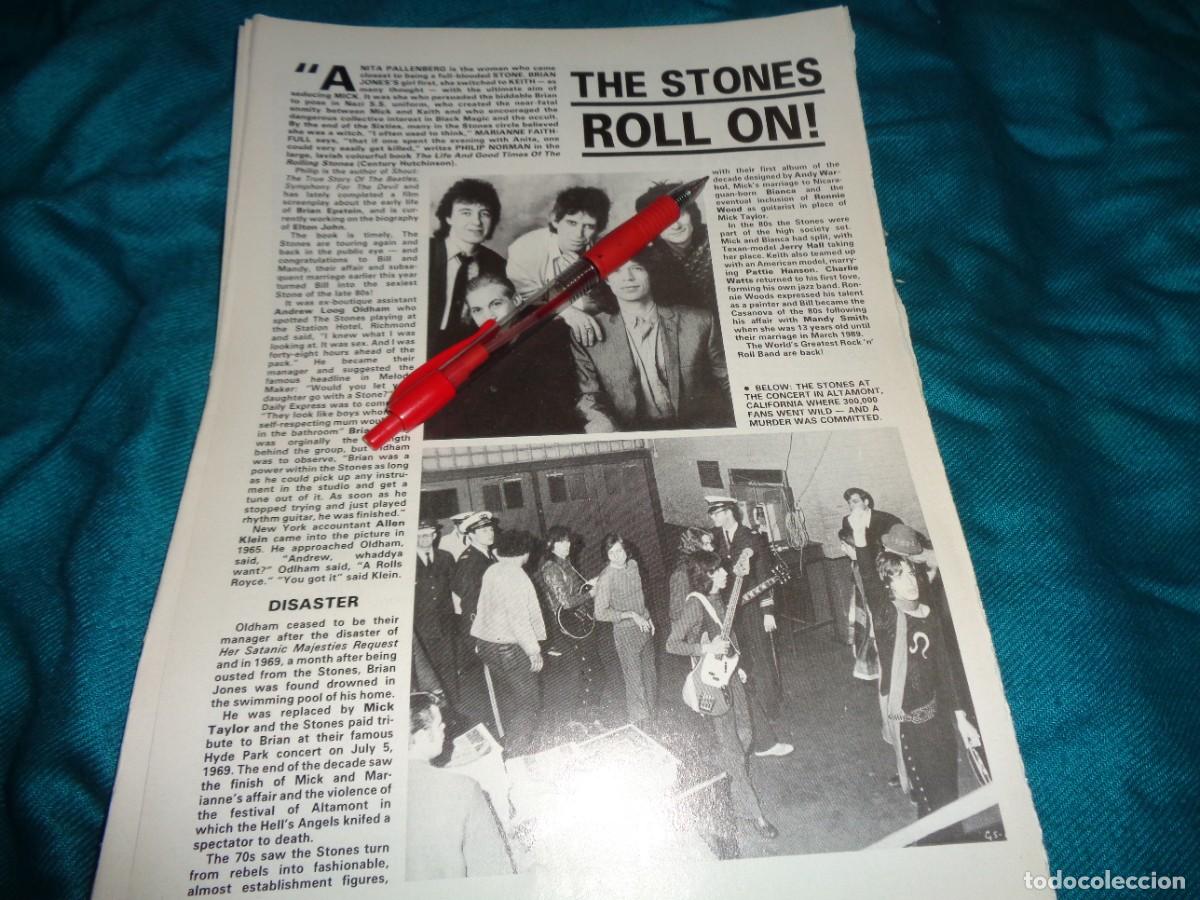 Coleccionismo de Revistas y Peri&oacute;dicos: RECORTE : ROLLING STONES, CONCIERTO EN ALTAMONT. IDOLS, OCTOBER 1989 ( EN INGLES)