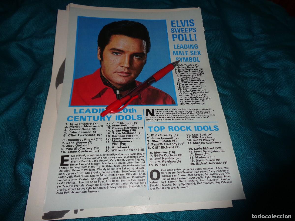 Collectionnisme de Revues et Journaux: RECORTE : ELVIS PRESLEY, ARRASA. IDOLS, OCTOBER 1989 ( EN INGLES)