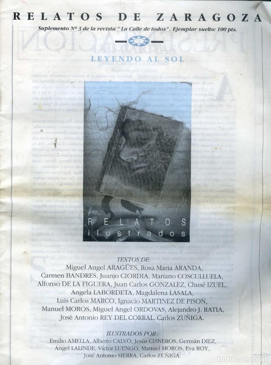 Collectionnisme de Revues et Journaux: Varios Autores, &rdquo;Relatos de Zaragoza&rdquo; ilustrados, Revista &rdquo;La Calle de todos&rdquo;. Suplemento n&ordm; 3, 2006