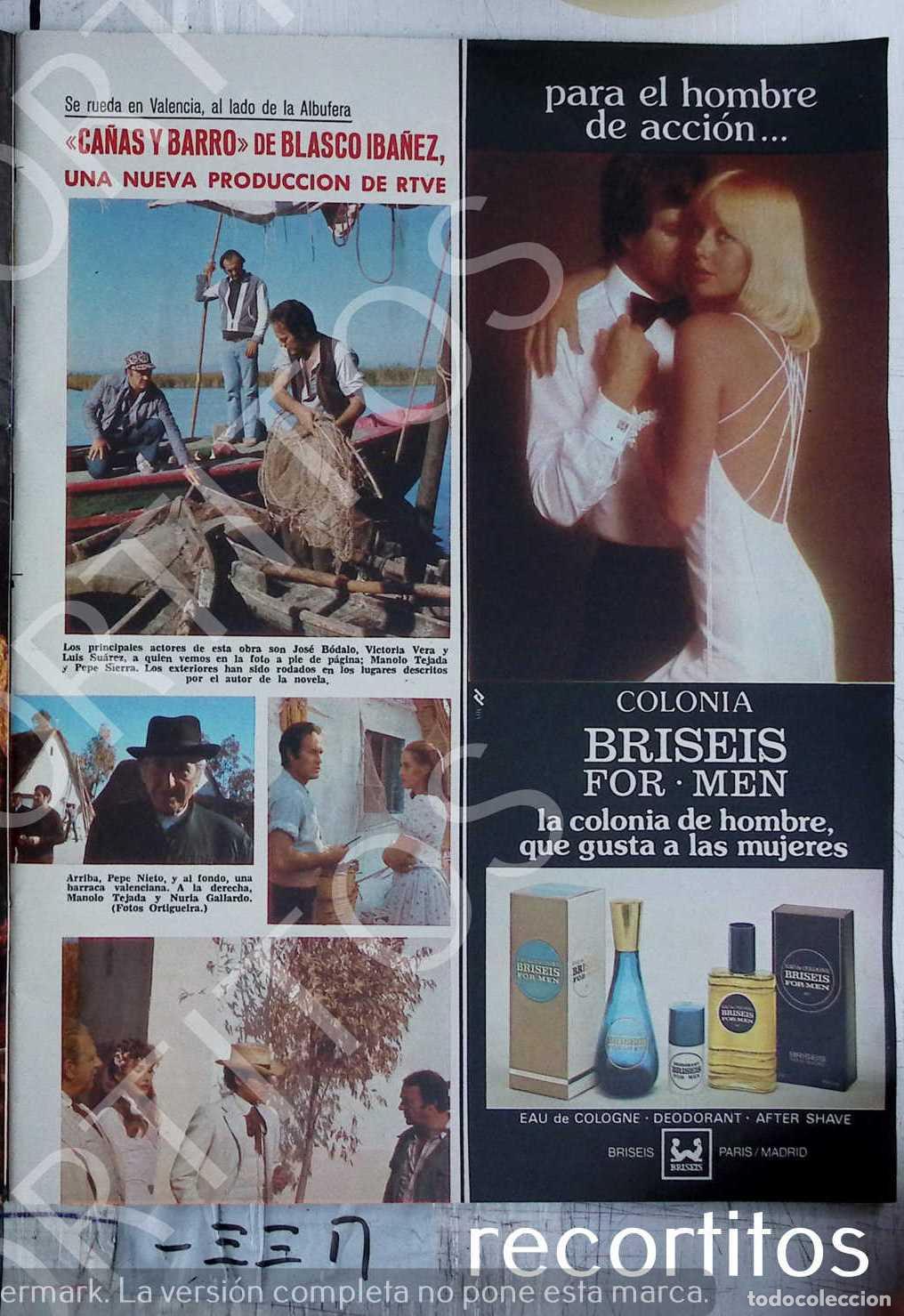 Coleccionismo de revistas y peri&oacute;dicos: briseis for men anuncio publicidad CA&Ntilde;AS Y BARRO VICTORIA VERA JOSE BODALO LUIS SUAREZ PEPE NIETO M