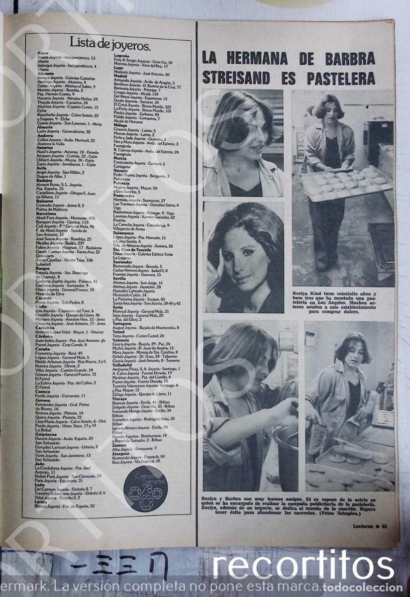 Coleccionismo de Revistas y Peri&oacute;dicos: LA HERMANA DE BARBRA STREISAND PASTELERA