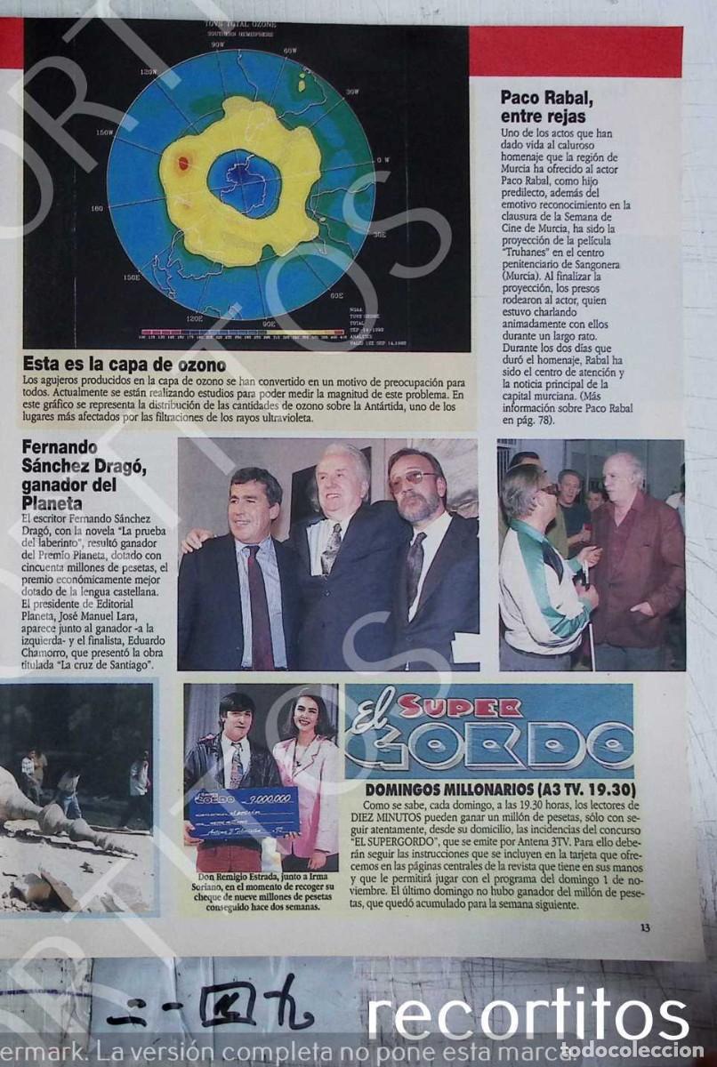 Sammeln von Zeitschriften und Zeitungen: FERNANDO SANCHEZ DRAGO EL GORDO DE ANTENA 3 IRMA SORIANO PACO RABAL