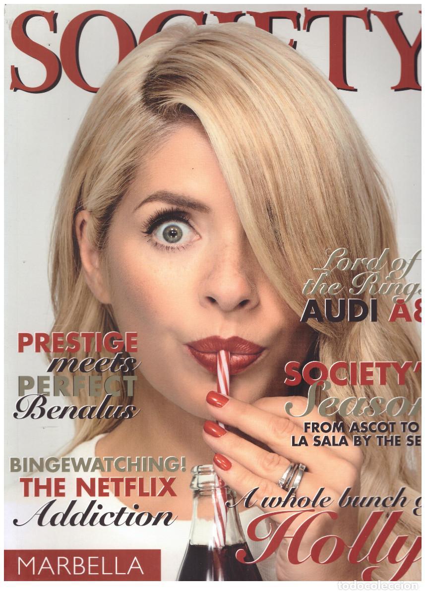 Coleccionismo de Revistas y Peri&oacute;dicos: REVISTA SOCIETY: HOLLY WILLOUGHBY / ROD STEWART / ELTON JOHN / GARY LIGHTBODY / DREW BARRYMORE