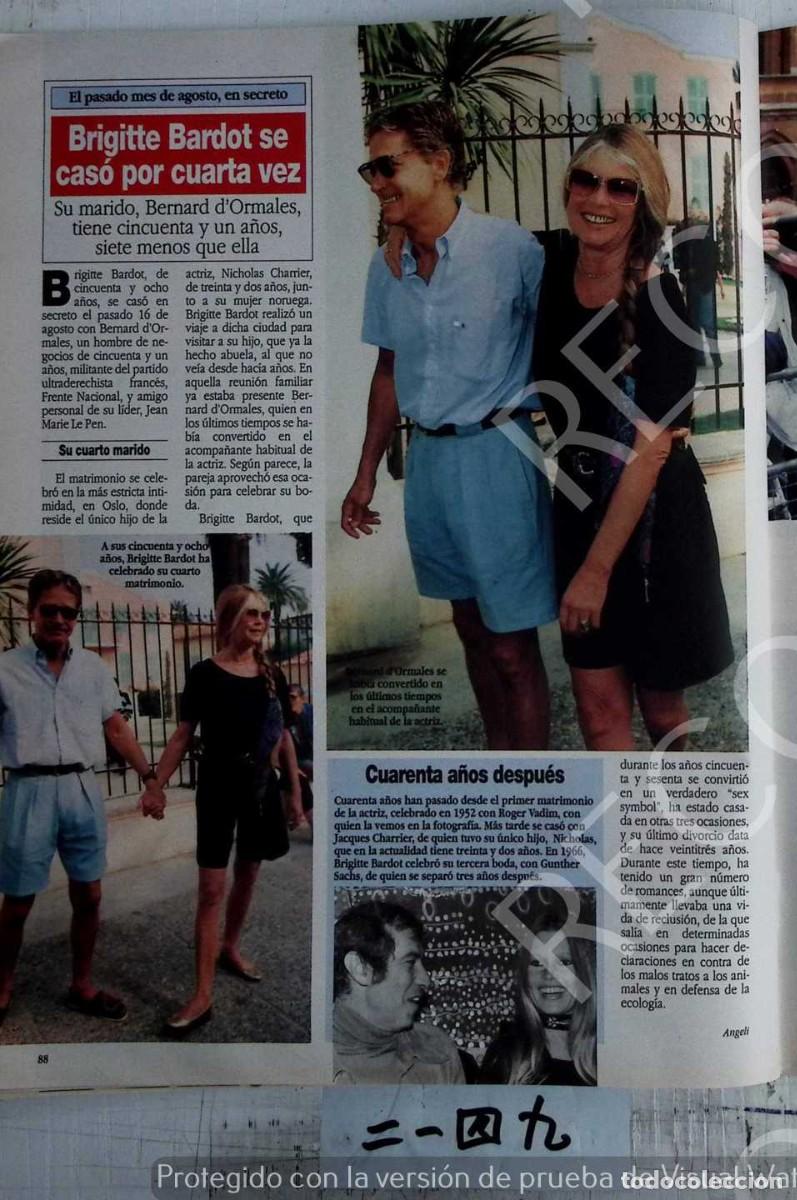 Coleccionismo de Revistas y Peri&oacute;dicos: brigitte bardot BB CUARTA BODA