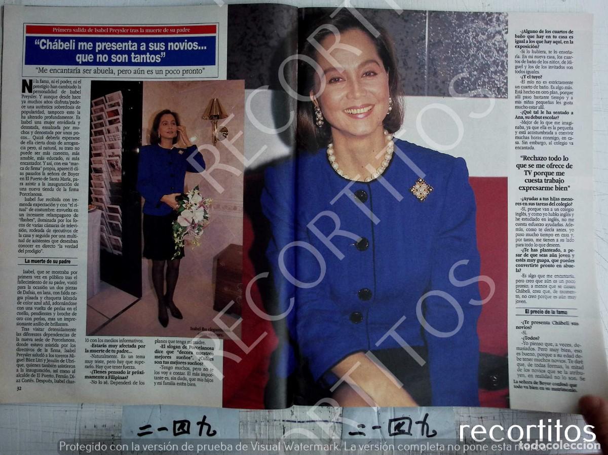 Coleccionismo de Revistas y Peri&oacute;dicos: ISABEL PREYSLER LOS NOVIOS DE CHABELI