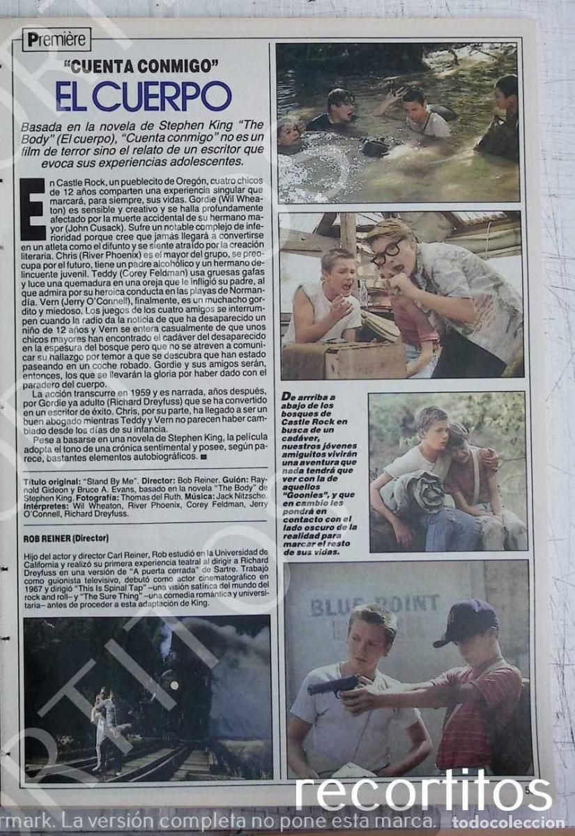 Collezionismo di Riviste e Giornali: STAND BY ME CUENTA CONMIGO RIVER PHOENIX COREY FELDMAN RICHARD DREYFUSS