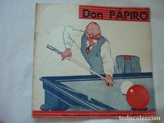 Collezionismo di Riviste e Giornali: DON PAPIRO REVISTA DE JUEGOS Y PASATIEMPOS N&ordm; 6 1945
