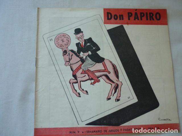 Collezionismo di Riviste e Giornali: DON PAPIRO REVISTA DE JUEGOS Y PASATIEMPOS N&ordm; 9 1945