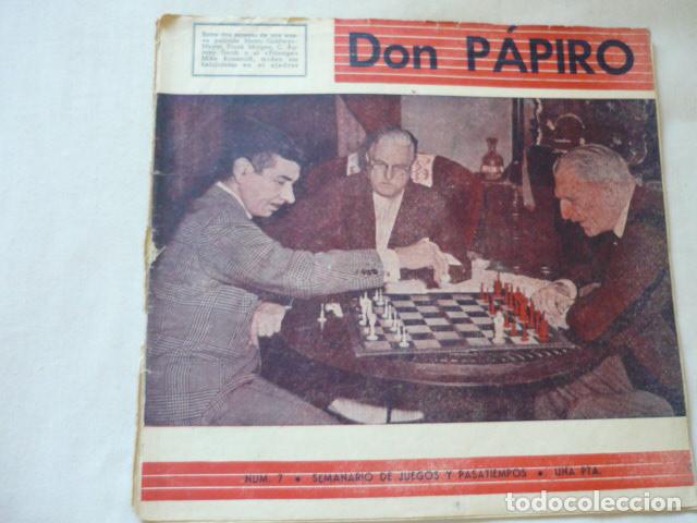 Collezionismo di Riviste e Giornali: DON PAPIRO REVISTA DE JUEGOS Y PASATIEMPOS N&ordm; 7 1945 AJEDREZ