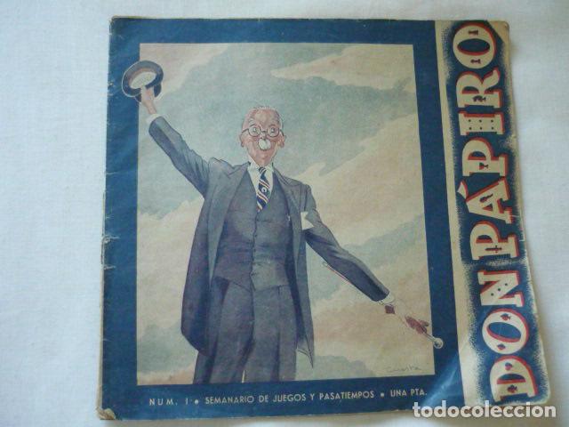 Collezionismo di Riviste e Giornali: DON PAPIRO REVISTA DE JUEGOS Y PASATIEMPOS N&ordm; 1 1944