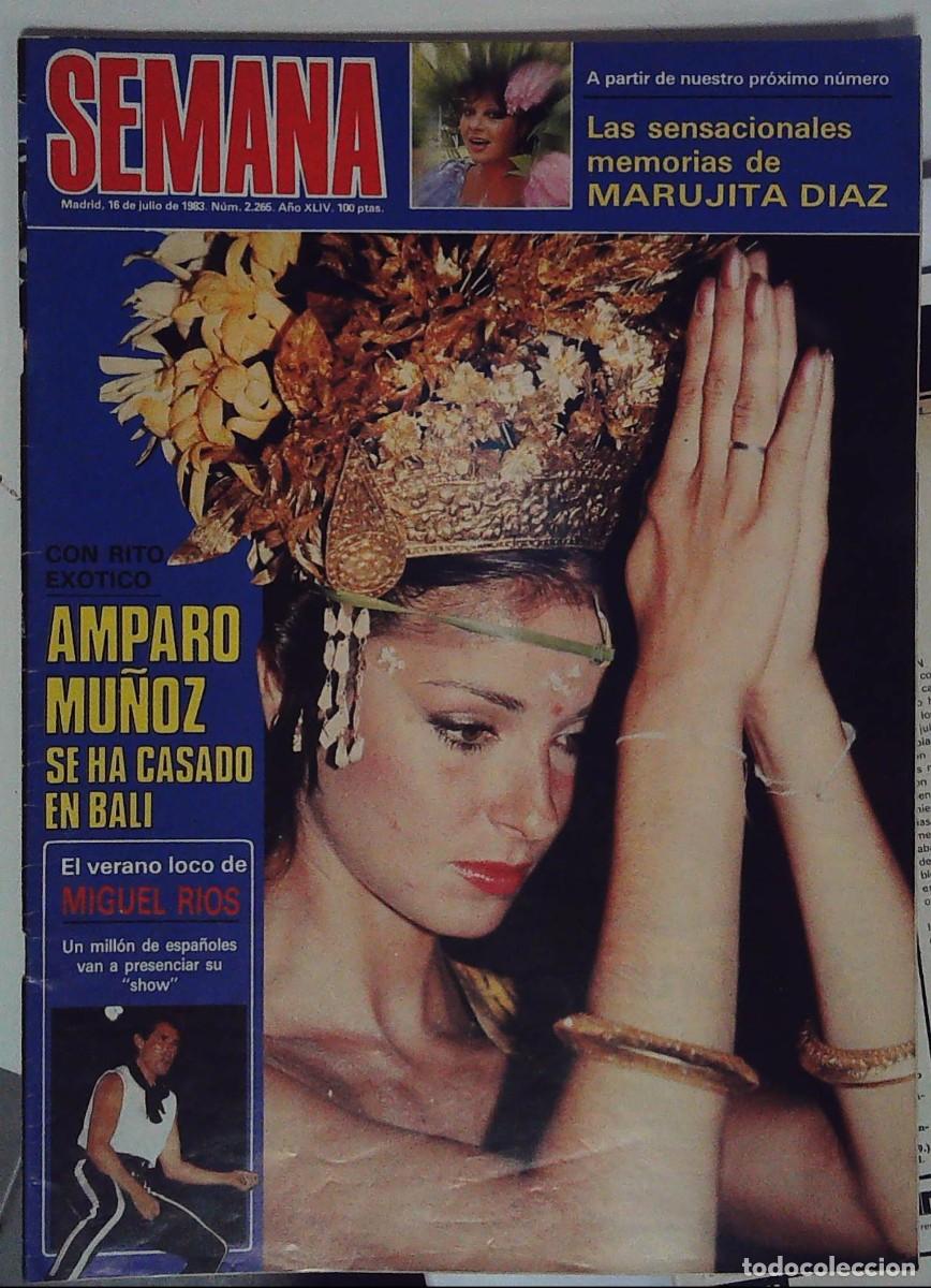 Coleccionismo de Revistas y Peri&oacute;dicos: amparo mu&ntilde;oz MISS ESPA&Ntilde;A UNIVERSO MIGUEL RIOS RECORTE PORTADA