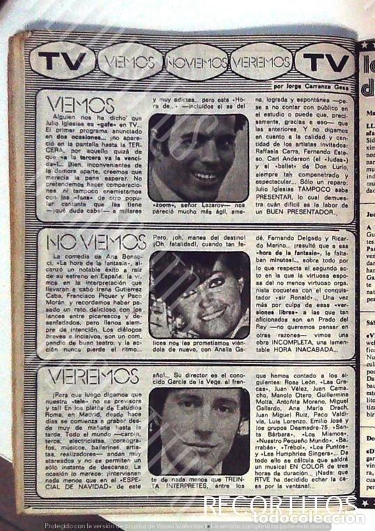 Coleccionismo de Revistas y Peri&oacute;dicos: JULIO IGLESIAS MANOLO OTERO ANALIA GADE