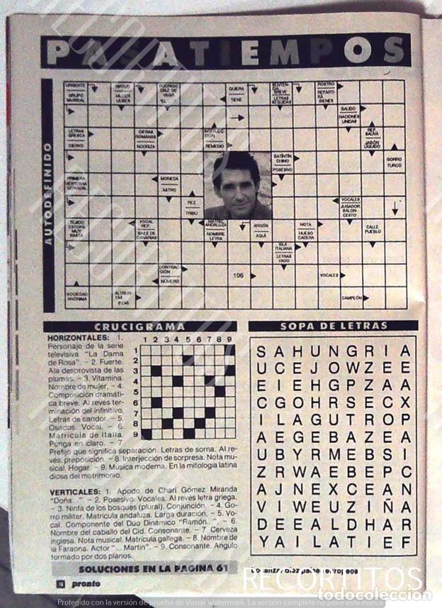 Coleccionismo de Revistas y Peri&oacute;dicos: MIGUEL RIOS CRUCIGRAMA