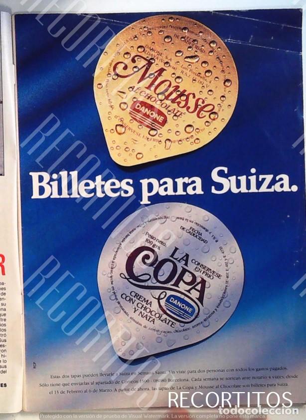 Coleccionismo de Revistas y Peri&oacute;dicos: DANONE MOUSSE LA COPA ANUNCIO PUBLICIDAD