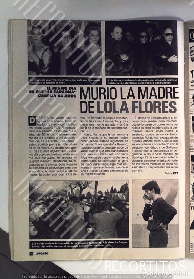 Coleccionismo de revistas y peri&oacute;dicos: MURIO LA MADRE DE LOLA FLORES