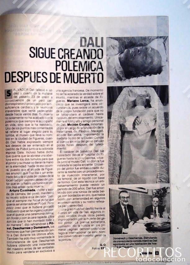 Coleccionismo de revistas y peri&oacute;dicos: SALVADOR DALI MUERTE Y POLEMICA