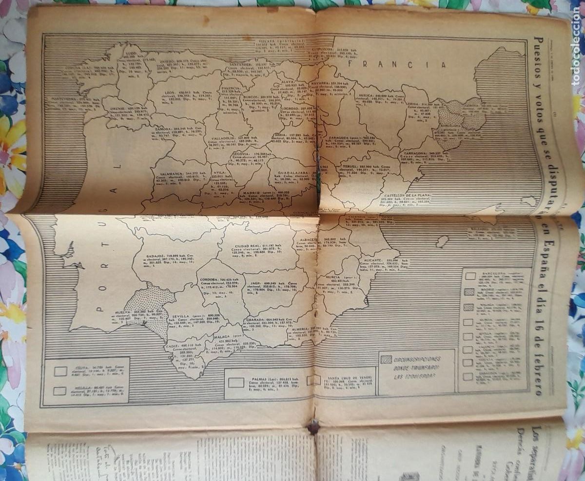 Collezionismo di Riviste e Giornali: 1936 2/2 ''EL DEBATE'' COMO VOT&Oacute; ESPA&Ntilde;A EN LAS ELECCIONES 11/1933 SUPLEMENTO EXTRAORDINARIO (2)