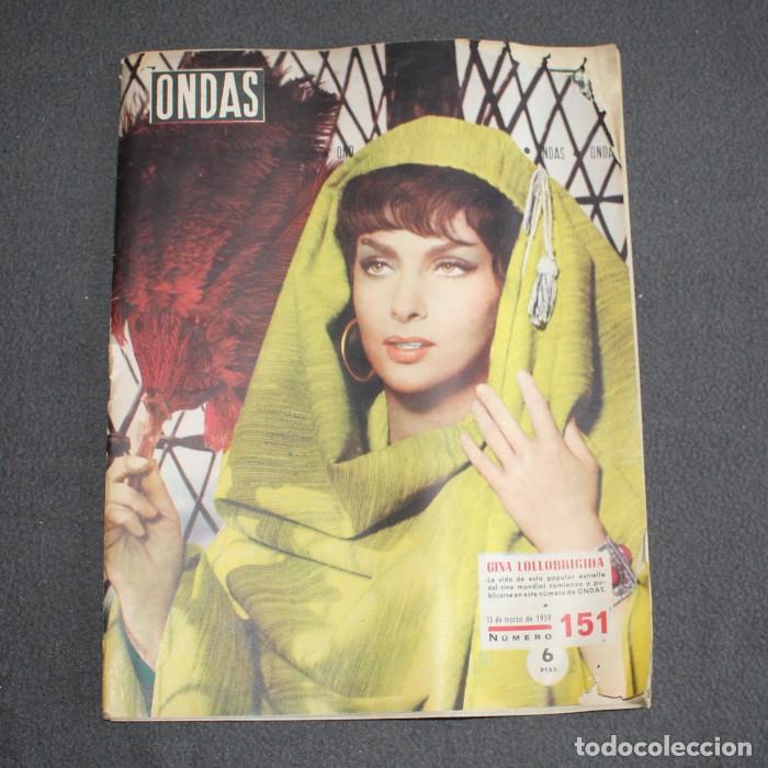Collectionnisme de Revues et Journaux: ONDAS 151, 1 SEPTIEMBRE 1959 GINA LOLLOBRIGIDA, ELLA BOGVAL, ANA MARIA MATUTE&hellip;