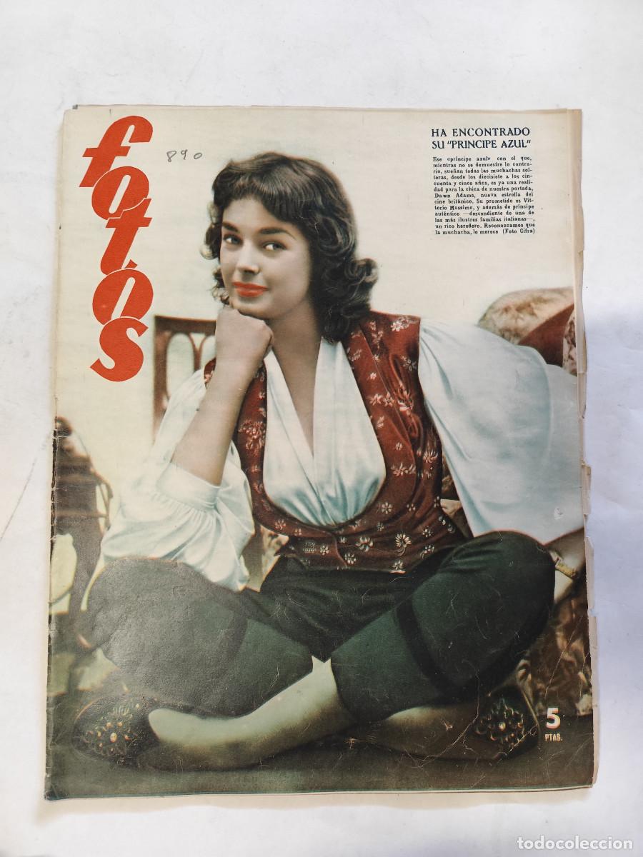 Coleccionismo de revistas y peri&oacute;dicos: Revista FOTOS A&Ntilde;O 1954 TOSCANINI BOMBA H GALICIA JORNADAS PERIODISTICAS VALENCIA FALLAS LOLA FLORES