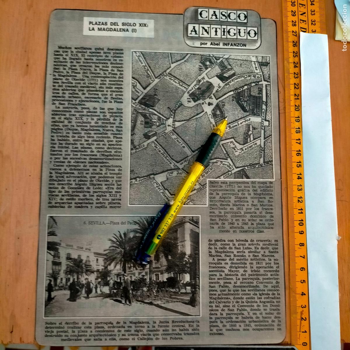 Sammeln von Zeitschriften und Zeitungen: NOTICIA SEVILLA CASCO ANTIGUO ANTONIO BURGOS - PLAZAS SIGLO XIX LA MAGDALENA