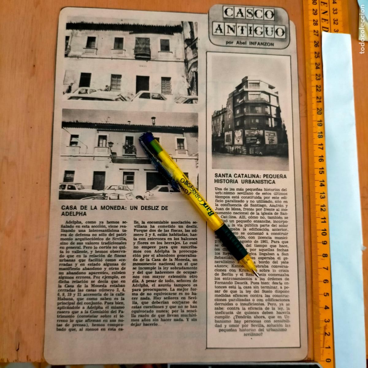 Sammeln von Zeitschriften und Zeitungen: NOTICIA SEVILLA CASCO ANTIGUO ANTONIO BURGOS - CASA DE LA MONEDA - SANTA CATALINA