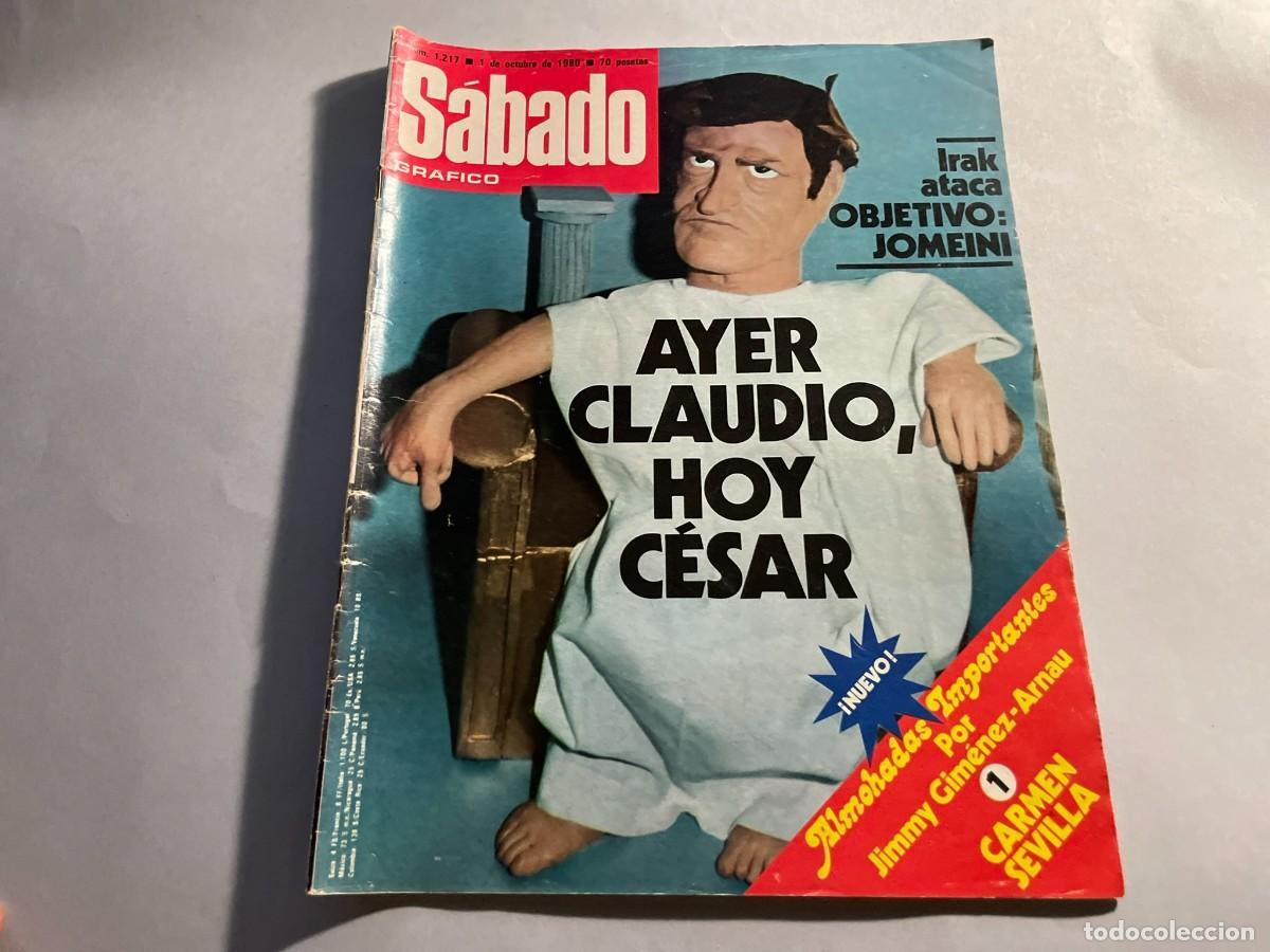 Coleccionismo de Revistas y Peri&oacute;dicos: REVISTA S&Aacute;BADO GR&Aacute;FICO 1 DE OCTUBRE 1980 CARMEN SEVILLA JOHN TRAVOLTA MAR&Iacute;A ASQUERINO EL SALVADOR