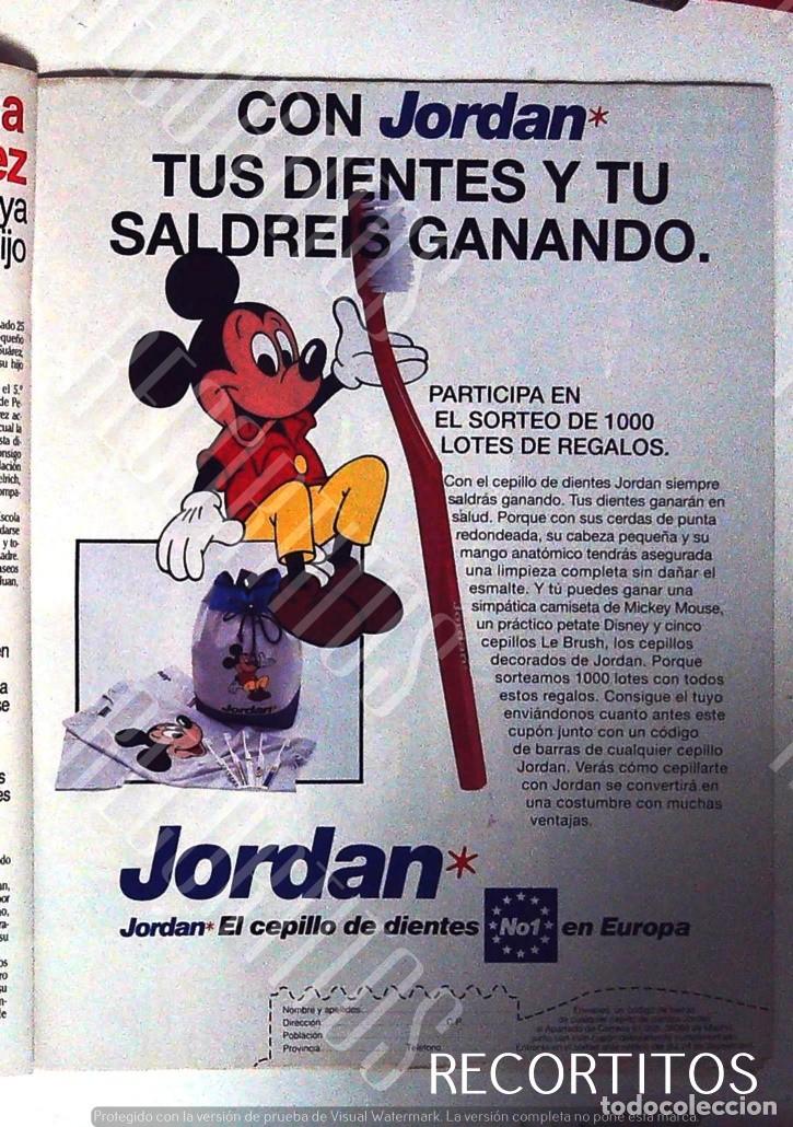 Coleccionismo de revistas y peri&oacute;dicos: JORDAN DENTIFRICO MICKEY MOUSE ANUNCIO PUBLICIDAD