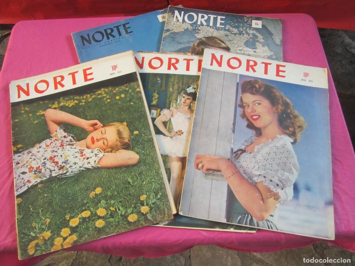 Coleccionismo de Revistas y Peri&oacute;dicos: NORTE REVISTA CONTINENTAL ANTIGUA 1946 LOTE DE 5 REVISTAS L1B2 7 BR