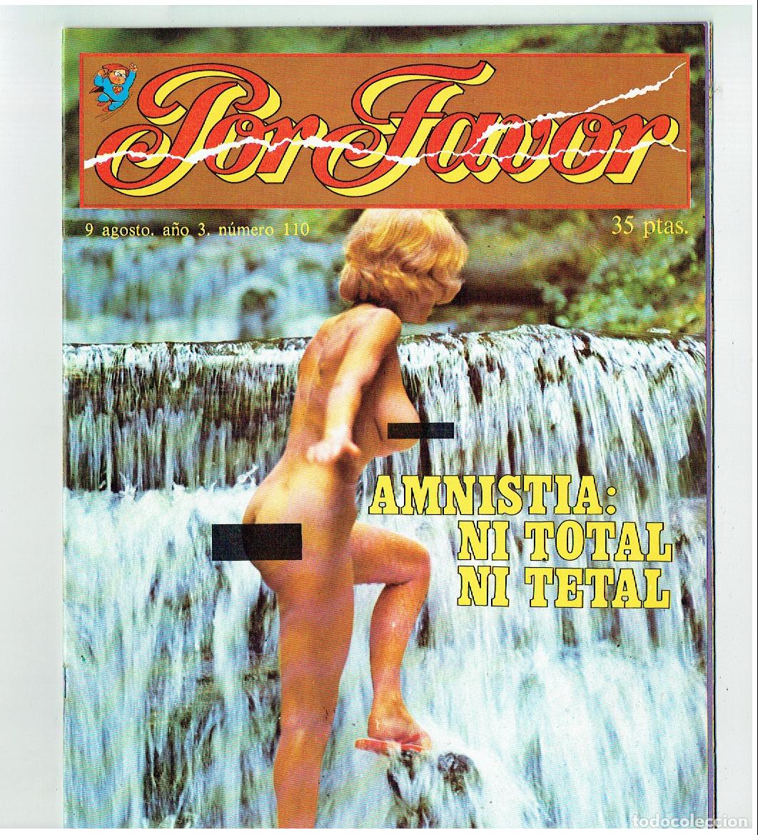Coleccionismo de revistas y peri&oacute;dicos: POR FAVOR. N&ordm; 110. AMNISTIA: NI TOTAL, NI TETAL. 9 AGOSTO 1976.(B/41)
