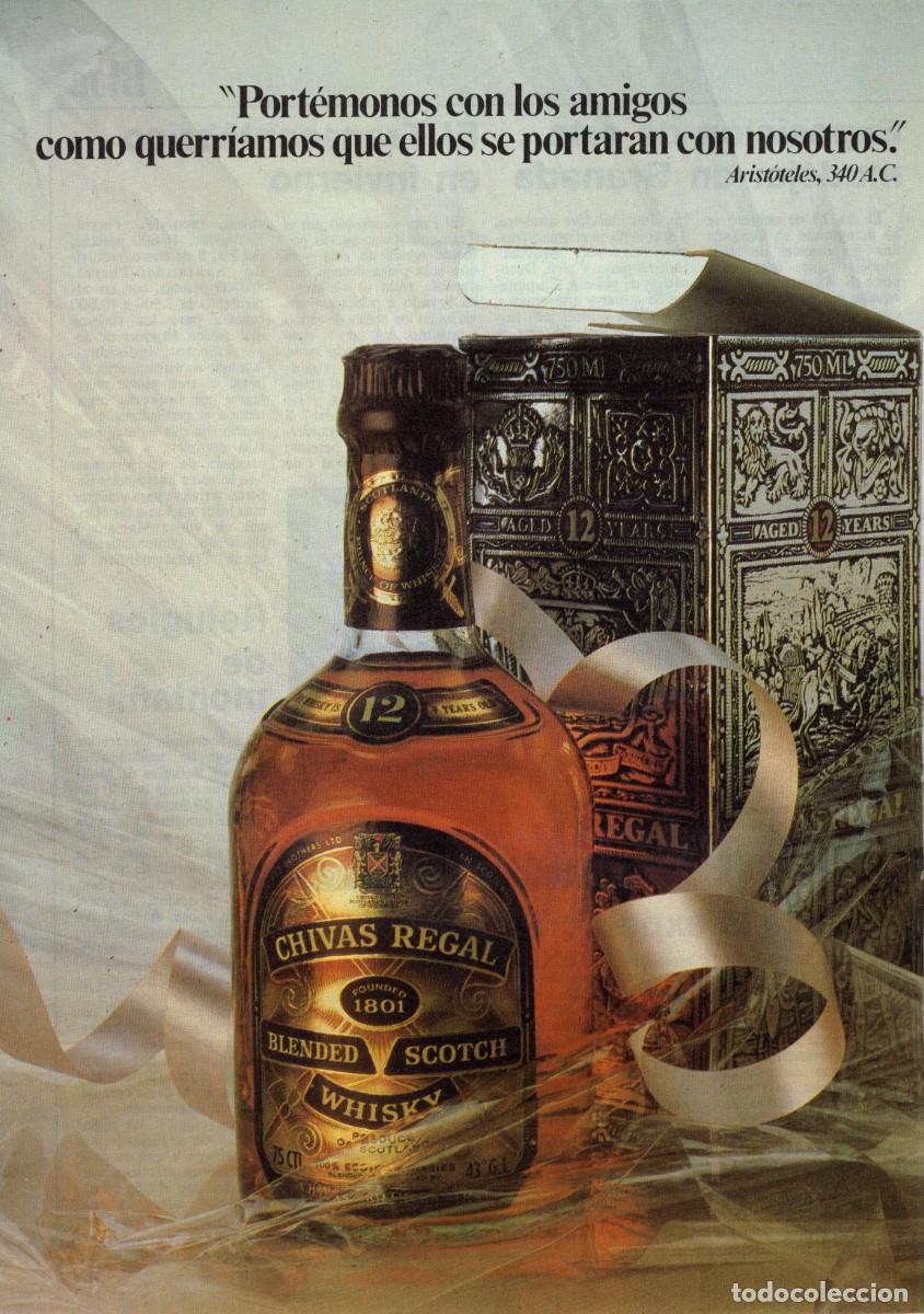Coleccionismo de Revistas y Peri&oacute;dicos: Hoja Publicidad. Revista Viajar. Whisky CHIVAS REGAL. A&ntilde;o 1984.