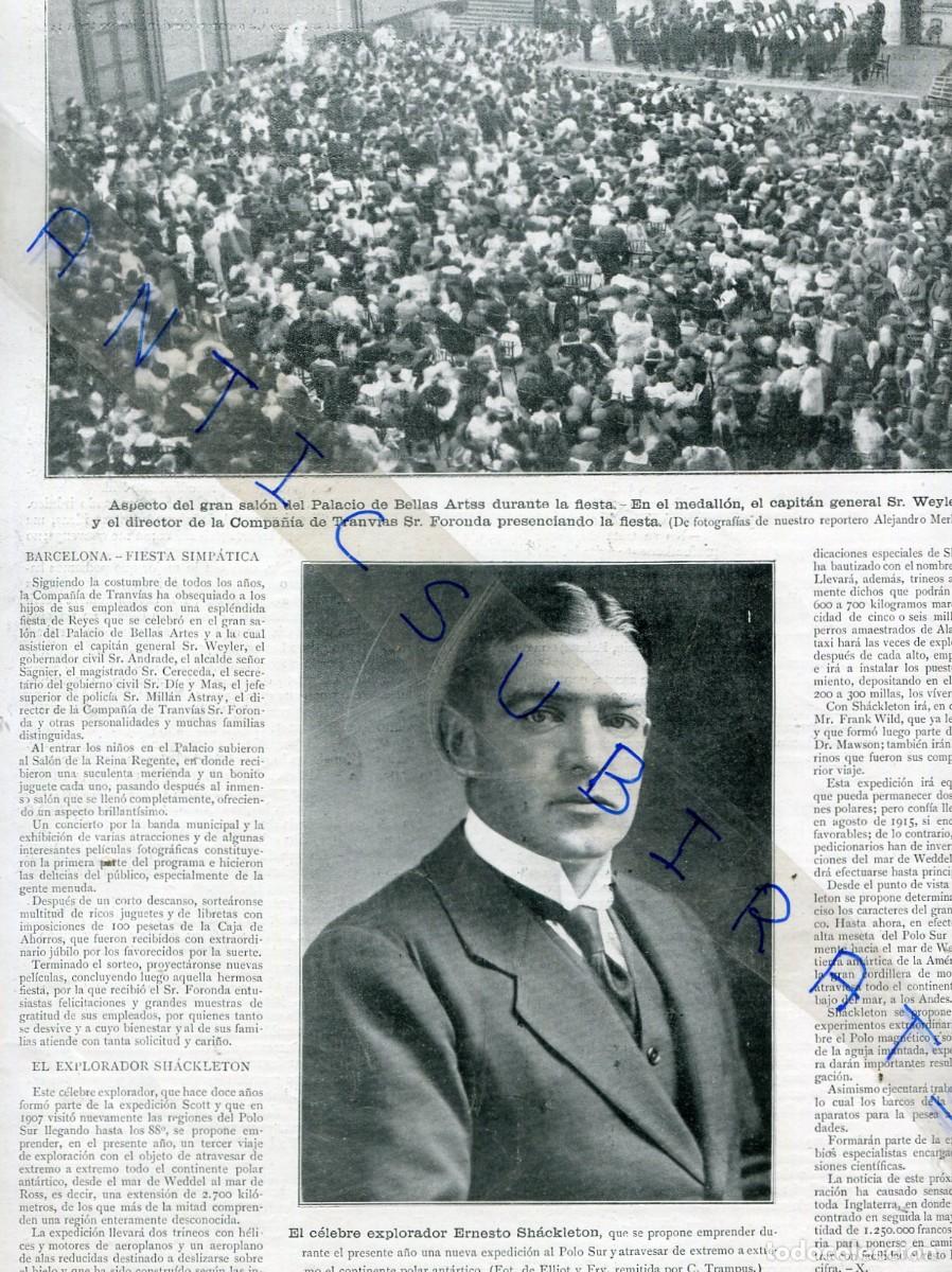 Collection Magazines and Newspapers: REVISTA A&Ntilde;O 1914 EXPLORADOR SHACKLETON DE NUEVO EN EL POLO SUR COMPA&Ntilde;IA DE TRANVIAS DE BARCELONA