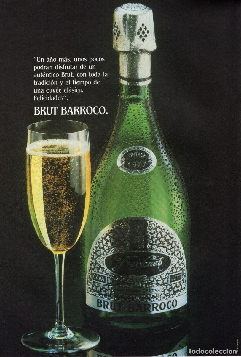 Coleccionismo de Revistas y Peri&oacute;dicos: Hoja Publicidad. Revista Viajar. Brut Barroco. A&ntilde;o 1984.