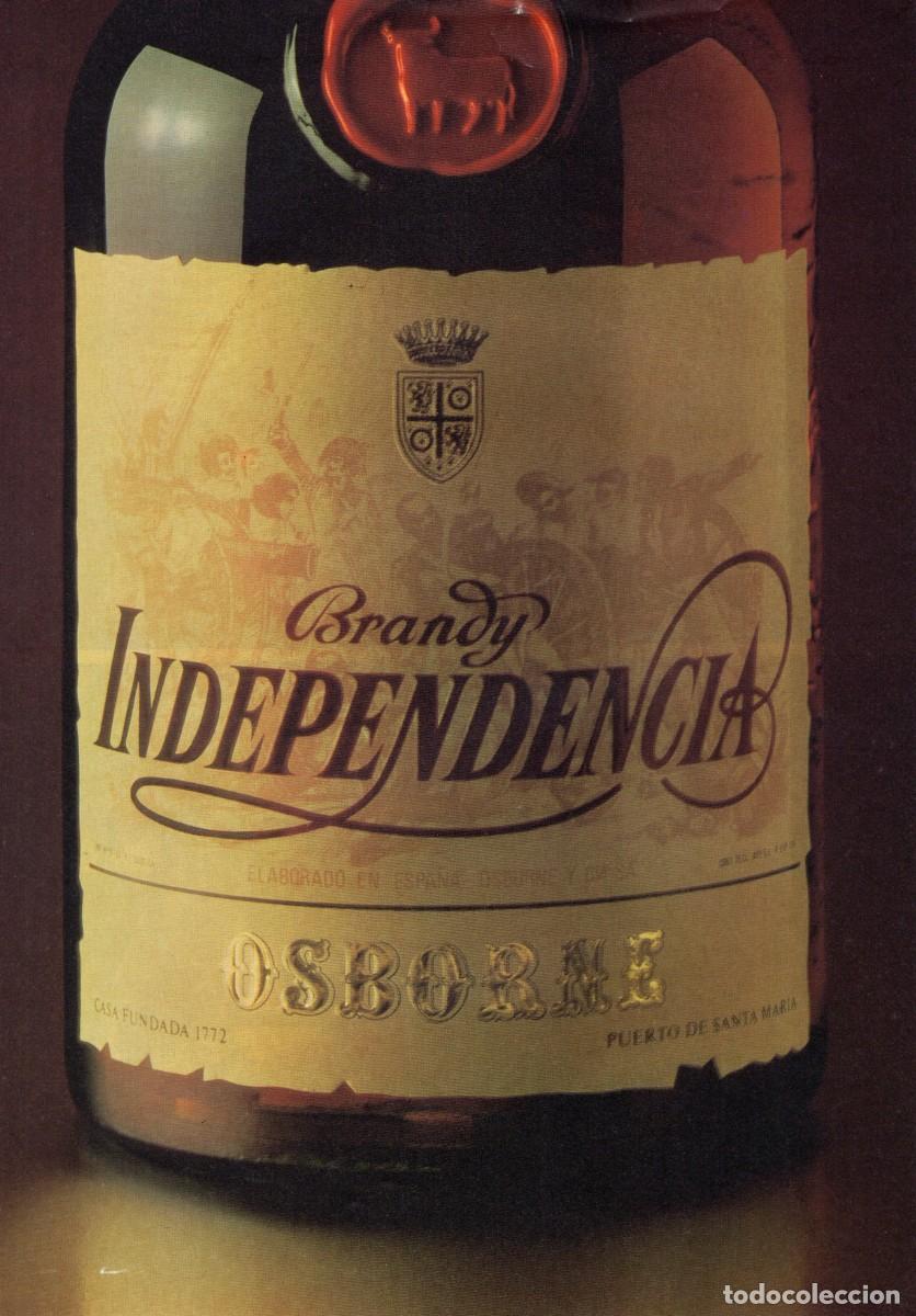 Coleccionismo de Revistas y Peri&oacute;dicos: Hoja Publicidad. Revista Viajar. Brandy INDEPENDENCIA. Puerto de Santa Mar&iacute;a. A&ntilde;o 1984.
