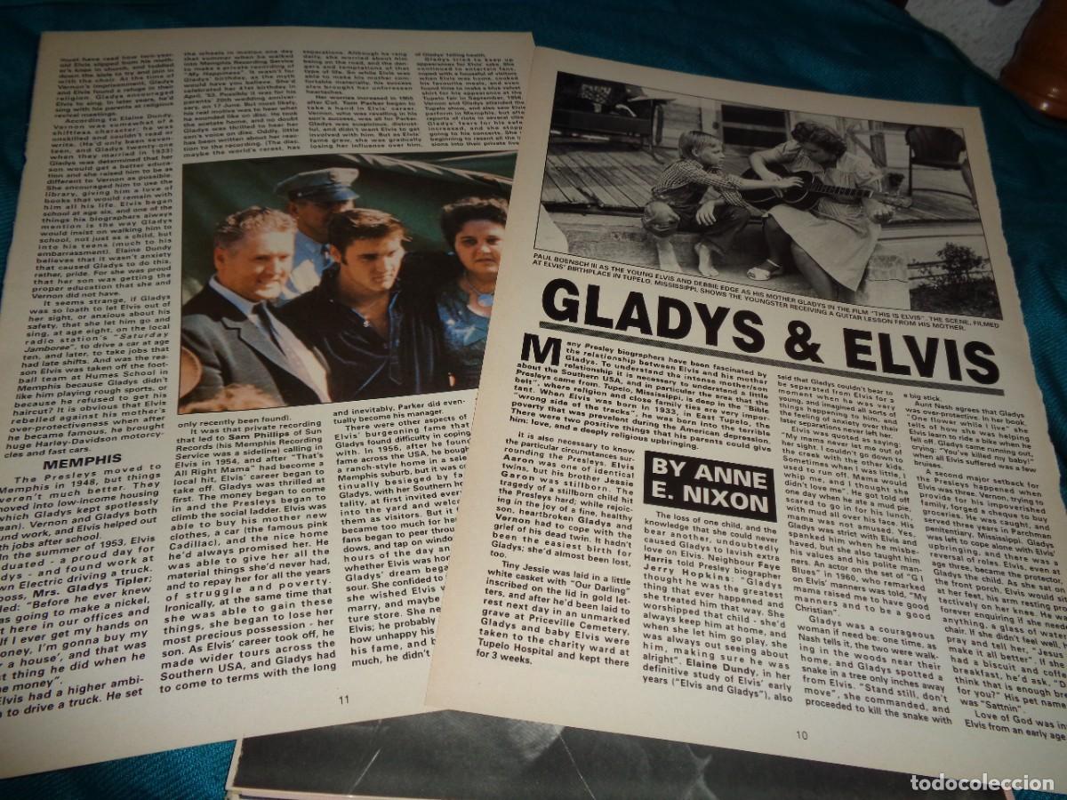 Coleccionismo de Revistas y Peri&oacute;dicos: RECORTE : ELVIS PRESLEY Y SUS PADRES. IDOLS, FBRERO 1989 ( EN INGLES)
