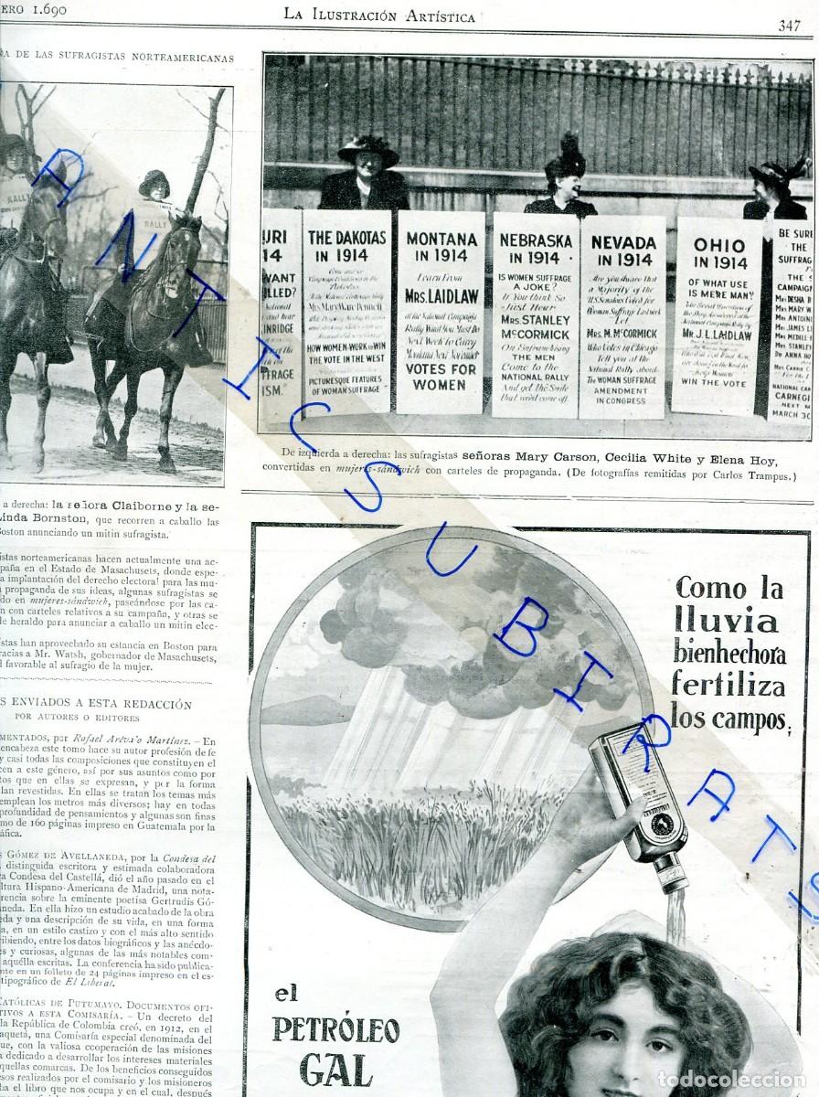 Coleccionismo de Revistas y Peri&oacute;dicos: REVISTA A&Ntilde;O 1914 MARGARITA XIRGU EN MADRID JACINTO BENAVENTE ELEKTRA SUFRAGISTAS AMERICANAS USA