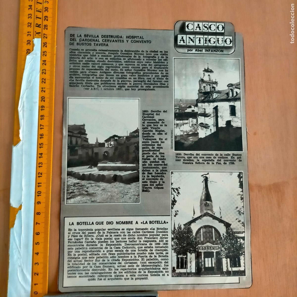 Coleccionismo de revistas y peri&oacute;dicos: SEVILLA CASCO ANTIGUO ANTONIO BURGOS ABEL INFANZON - HOSPITAL DEL CARDENAL CERVANTES CONVENTO TAVERA