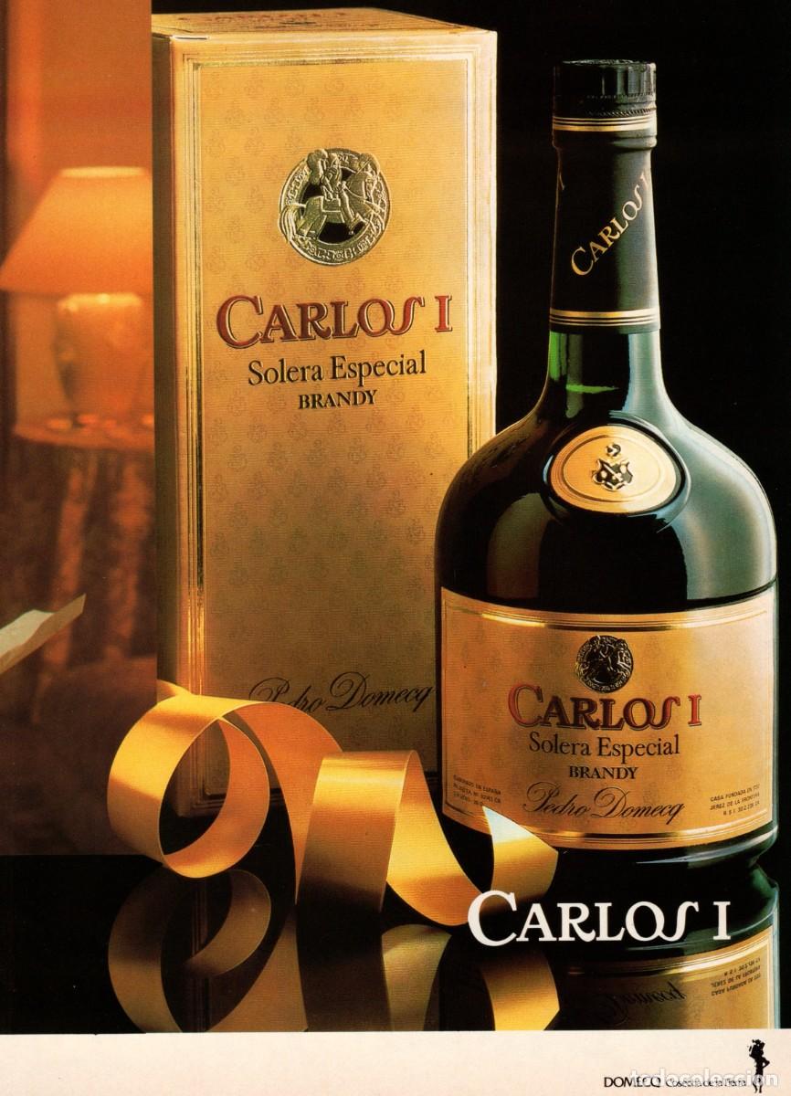 Coleccionismo de Revistas y Peri&oacute;dicos: Hoja Publicidad. Revista Viajar. Brandy CARLOS I. Solera Especial. Domecq. 1986.