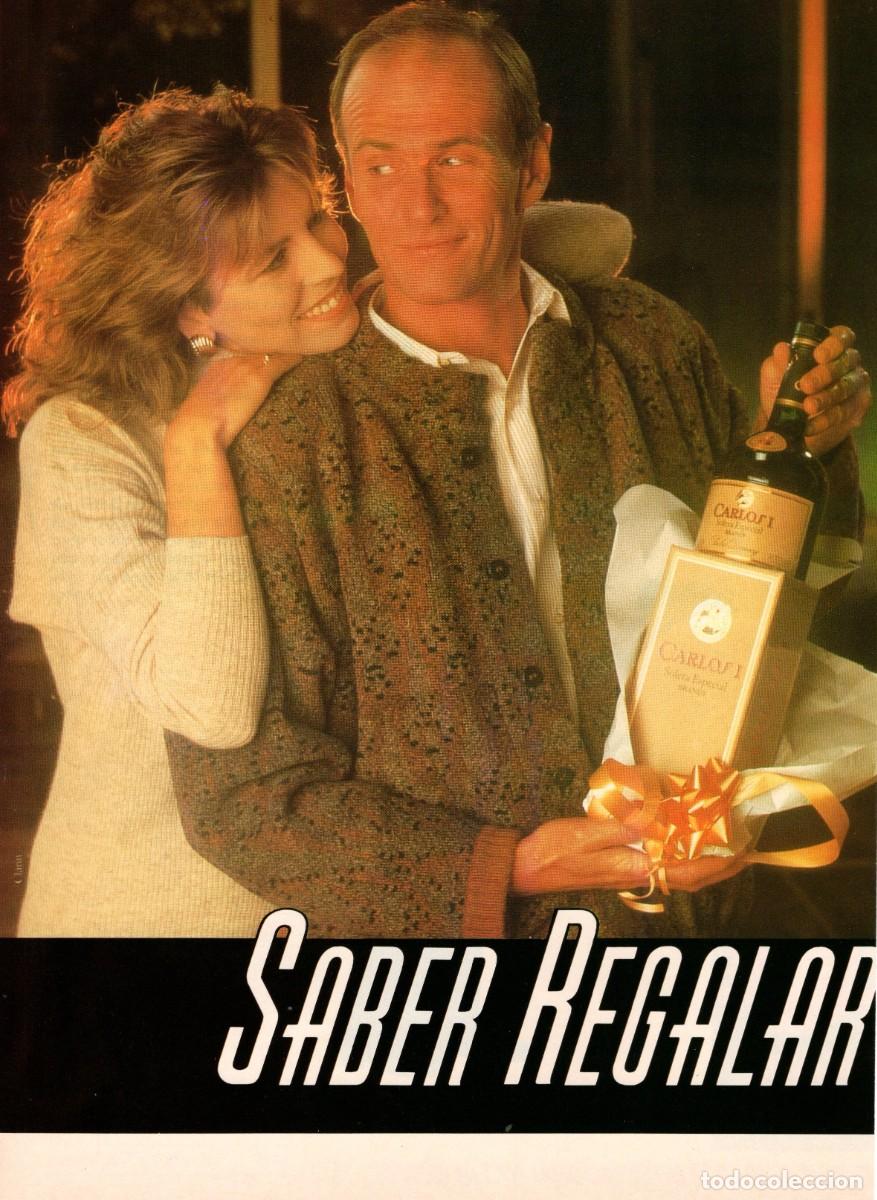 Coleccionismo de Revistas y Peri&oacute;dicos: Hoja Publicidad. Revista Viajar. Brandy CARLOS I. Solera Especial. Saber regalar. 1986.