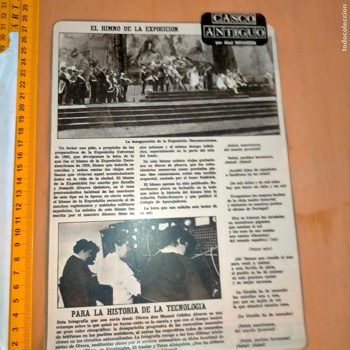 Coleccionismo de Revistas y Peri&oacute;dicos: NOTICIA SEVILLA CASCO ANTIGUO ANTONIO BURGOS EXPOSICION CENTRALITAS TELEFONOS MIGUEL BOSE LIZ TEYLOR