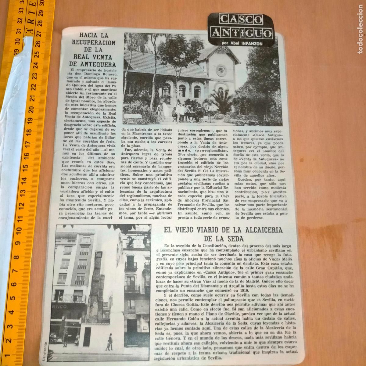 Coleccionismo de revistas y peri&oacute;dicos: NOTICIA SEVILLA CASCO ANTIGUO ANTONIO BURGOS - VENTA DE ANTEQUERAS - ALCACERIA DE LA SEDA
