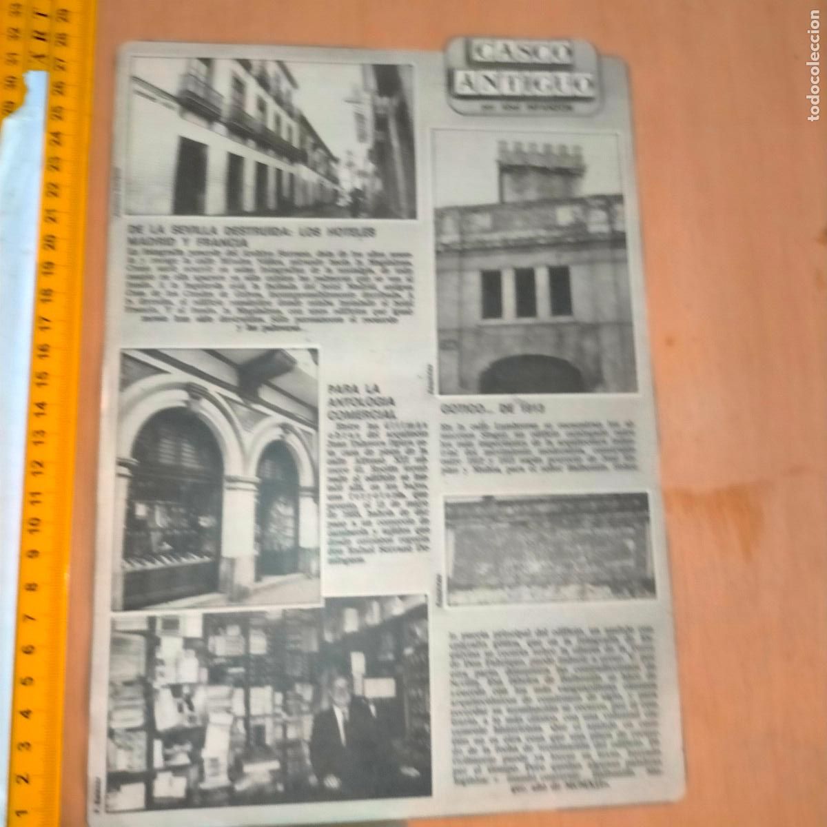 Coleccionismo de Revistas y Peri&oacute;dicos: NOTICIA SEVILLA CASCO ANTIGUO ANTONIO BURGOS - HOTELES MADRID Y FRANCIA - VIRGEN CARMEN CALATRAVA