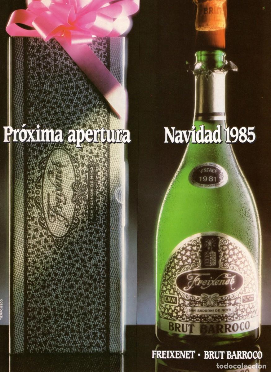 Coleccionismo de Revistas y Peri&oacute;dicos: Hoja Publicidad. Revista Viajar. FREXENET BRUT BARROCO . Navidad 1985. A&ntilde;o 1985.