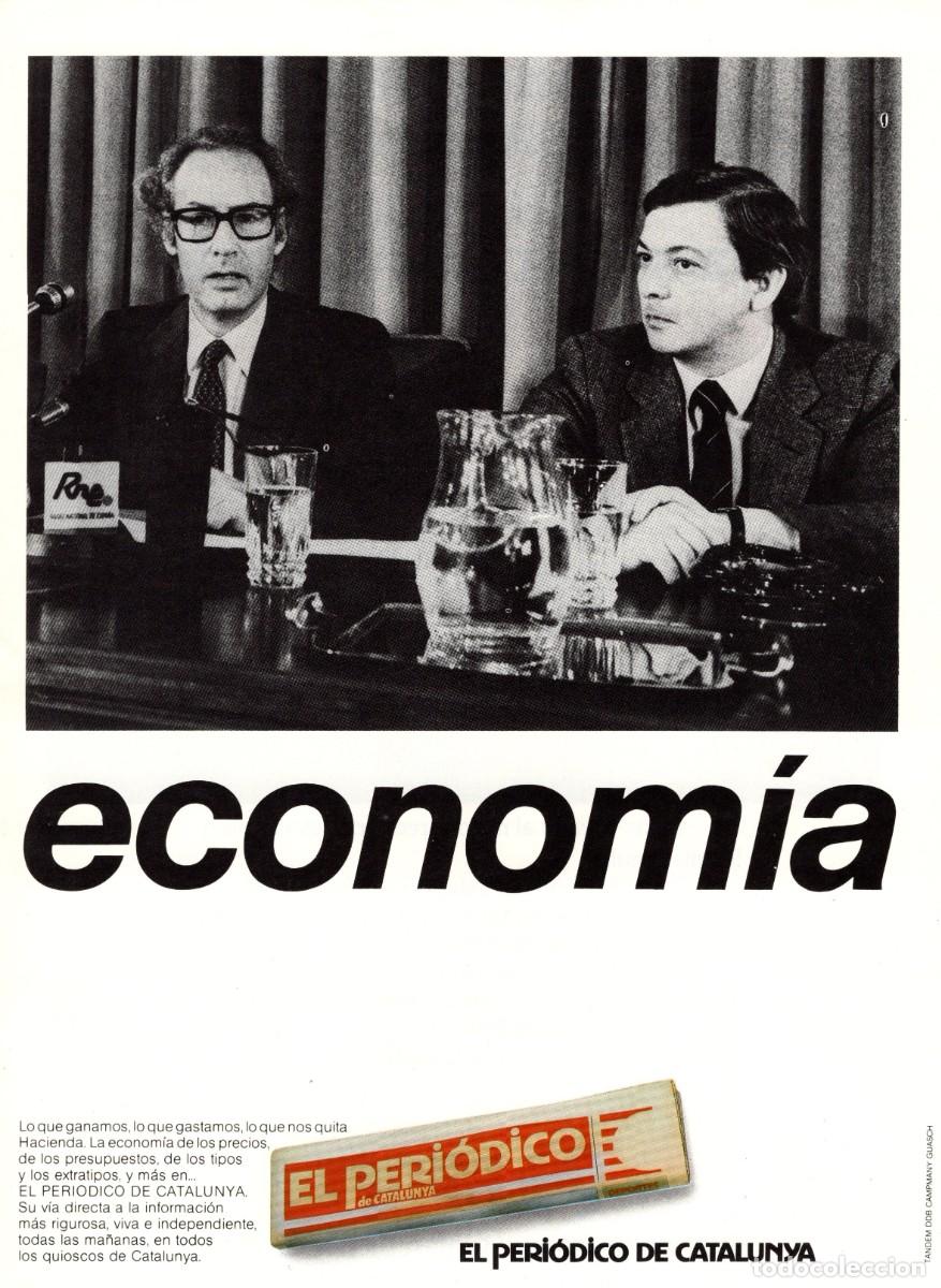 Coleccionismo de revistas y peri&oacute;dicos: Hoja Publicidad. Revista Viajar. EL PERIODICO de Catalu&ntilde;a. Econom&iacute;a. 1985.