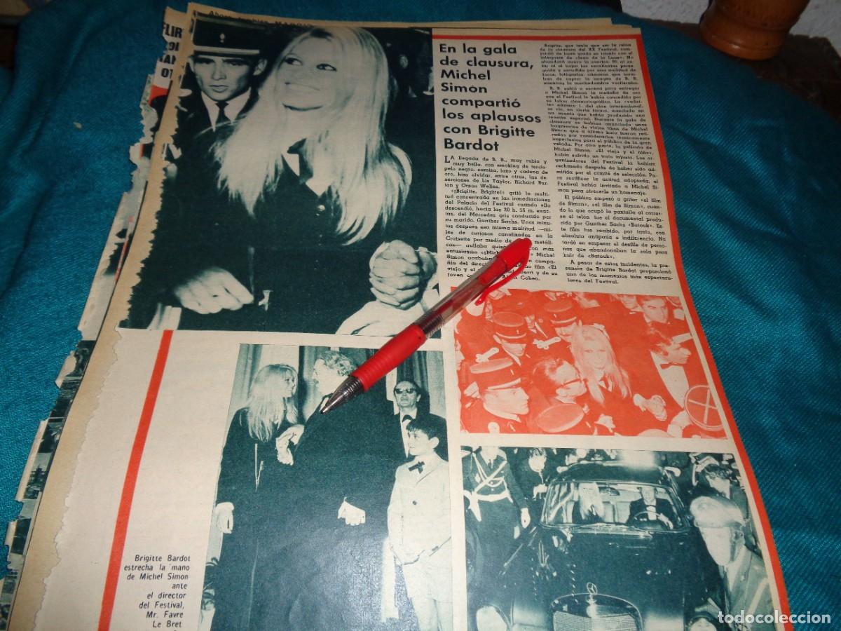 Collezionismo di Riviste e Giornali: RECORTE : BRIGITTE BARDOT EN LA GALA DE CLAUSURA. FOTOGRAMAS, MAYO 1967