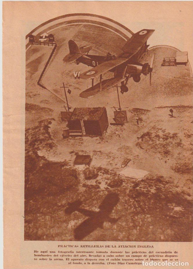 Coleccionismo de revistas y peri&oacute;dicos: Pr&aacute;cticas artilleras de la aviaci&oacute;n inglesa - 1935