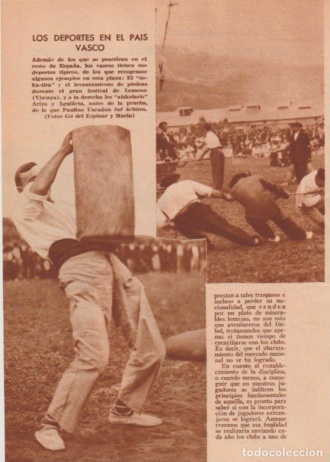 Coleccionismo de revistas y peri&oacute;dicos: * DEPORTES * Golf femenino Neguri; levantamiento piedras, aizcolaris; traves&iacute;a puerto Alicante -1935