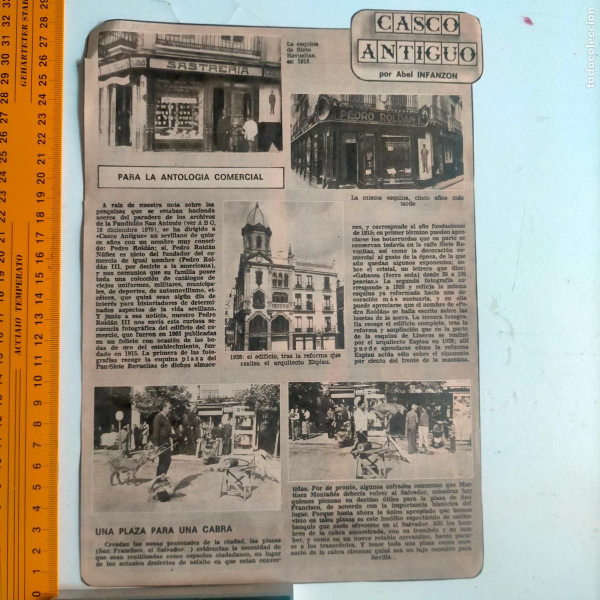 Coleccionismo de revistas y peri&oacute;dicos: NOTICIA SEVILLA CASCO ANTIGUO ANTONIO BURGOS - COMERCIOS SASTRERIA PEDRO ROLDAN - MUSICA CABRA